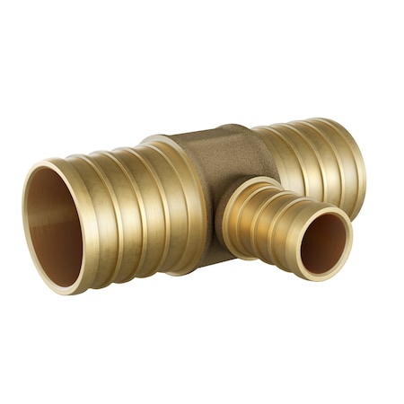 Jones Stephens 1in. x 1in. x 1/2in. F1807 Brass PEX Reducing Tee C76022LF